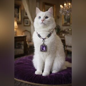 Purple charoite sugilite pendant sterling necklace African beads brass abalone